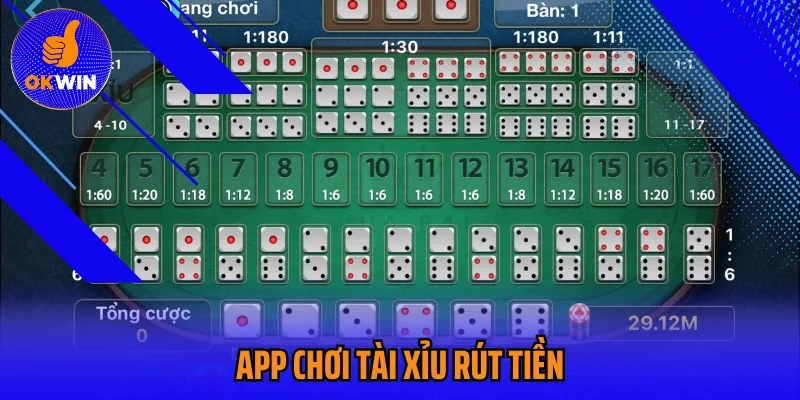 App Chơi Tài Xỉu Rút Tiền Trải Nghiệm Cá Cược Nhanh Gọn An Toàn