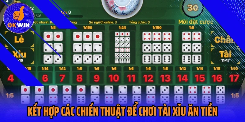 Kết hợp các chiến thuật để chơi tài xỉu ăn tiền