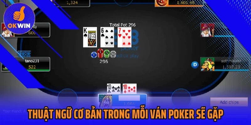 Thuật ngữ cơ bản trong mỗi ván Poker sẽ gặp